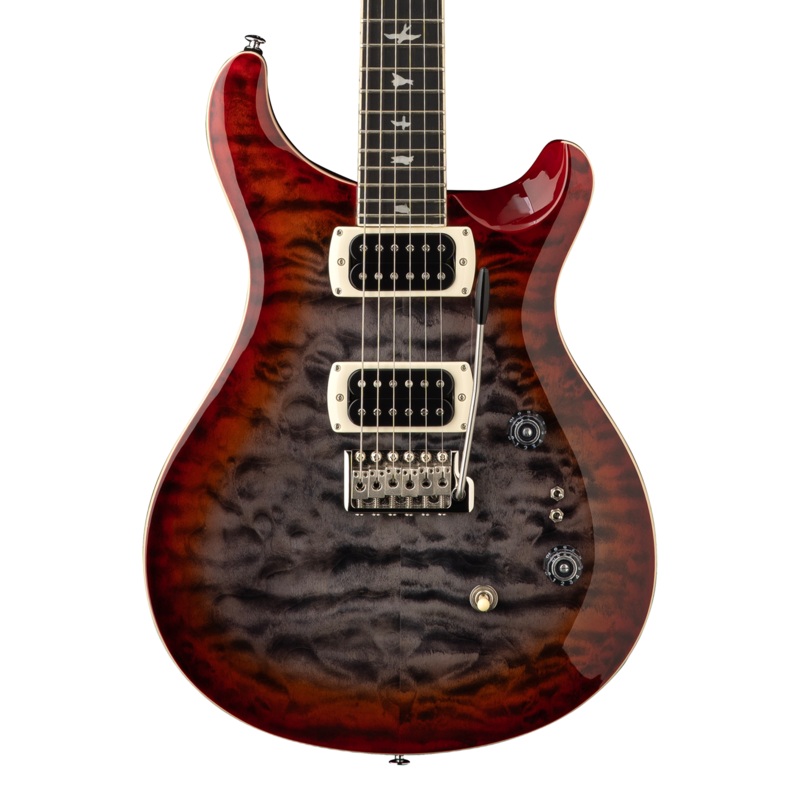 PRS SE Custom 24-08 Quilt Charcoal Cherry Burst w/bag