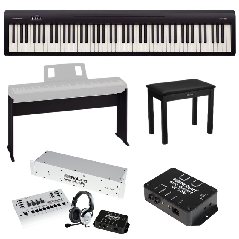 Roland GLC Keyboard Lab for 24 Students and 1 Teacher with Roland FP-10 Digital Pianos