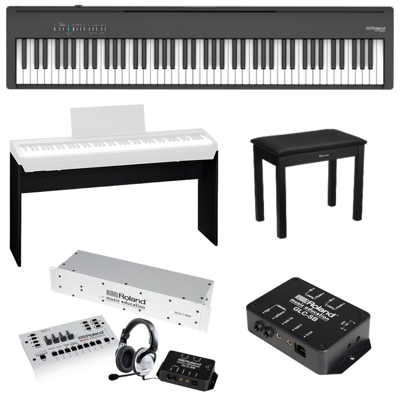 Roland GLC Keyboard Lab for 24 Students and 1 Teacher with Roland FP-30X Digital Pianos