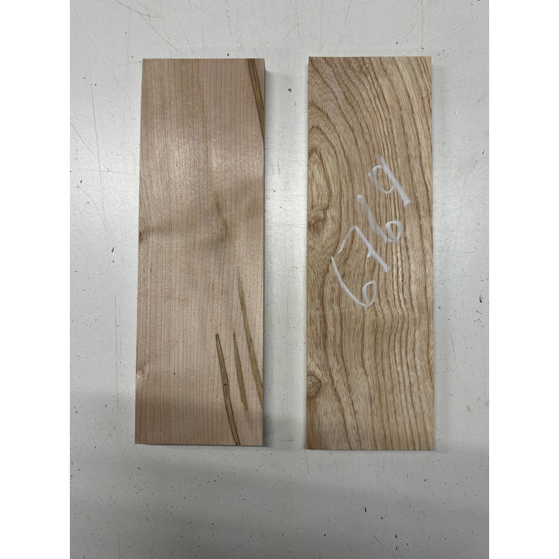 2 Pack, 2 Species White Ash + Ambrosia Maple Thin Stock Lumber #6769