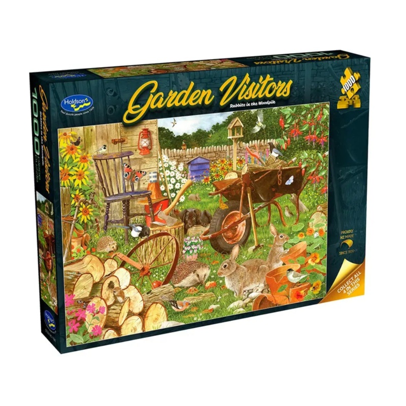 Holdson 1000pc Garden Visitors Rabbits Puzzle