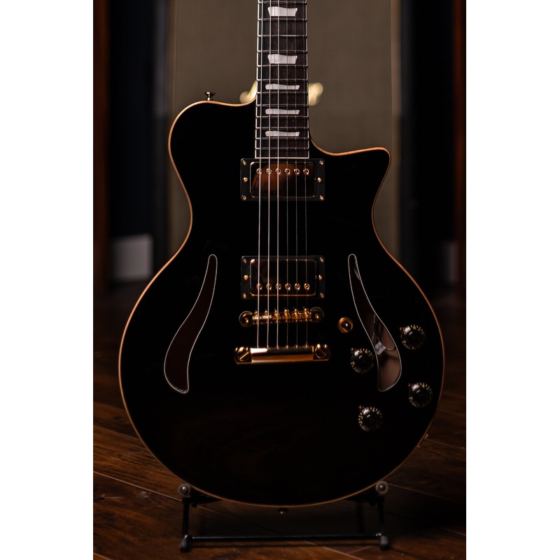 Pre-Order | Carneglia Master Series Sonora Custom Semi-Hollow Electric Guitar with Brazilian Rosewood - Ebony