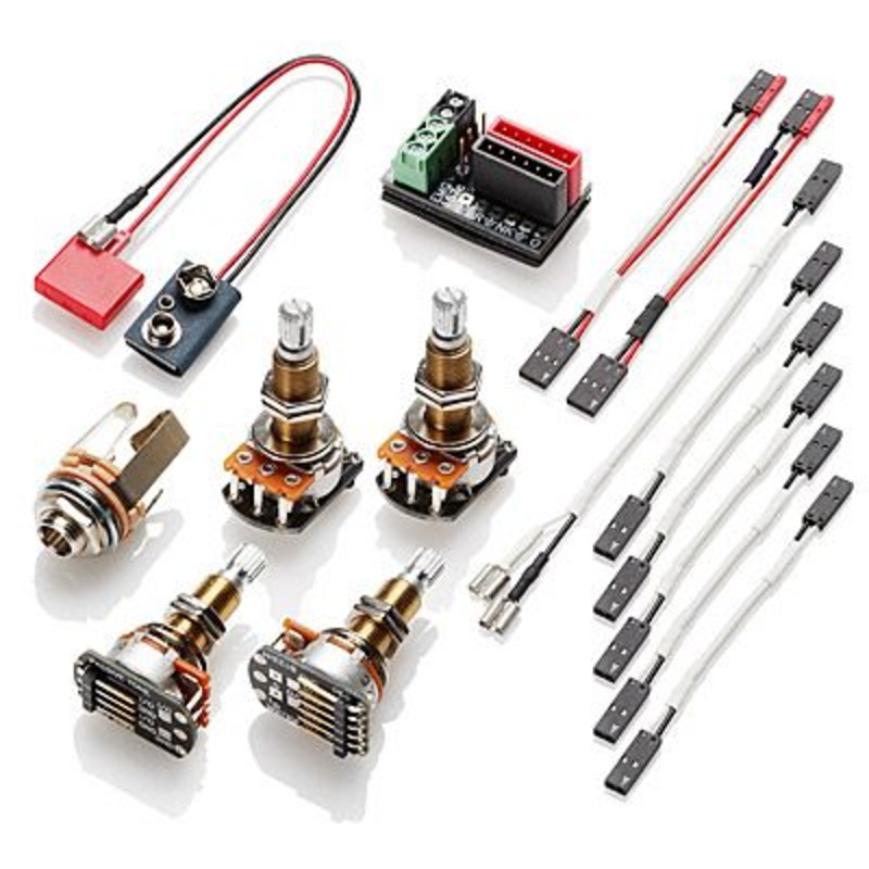 EMG 1-2 Pickup Conversion Wiring Kit Solderless Long Shaft (Les Paul)