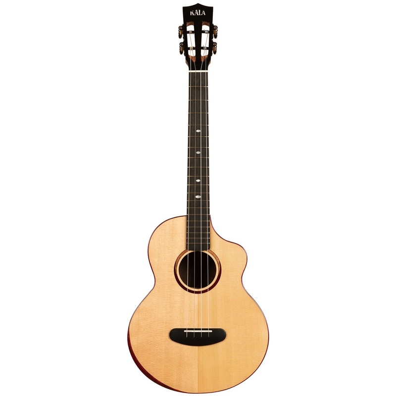 KALA KA-CT-SSRW-BG-C Baritone Contour Series, Solid Rosewood, Spruce Top, Gloss, Cutaway w/ Bag