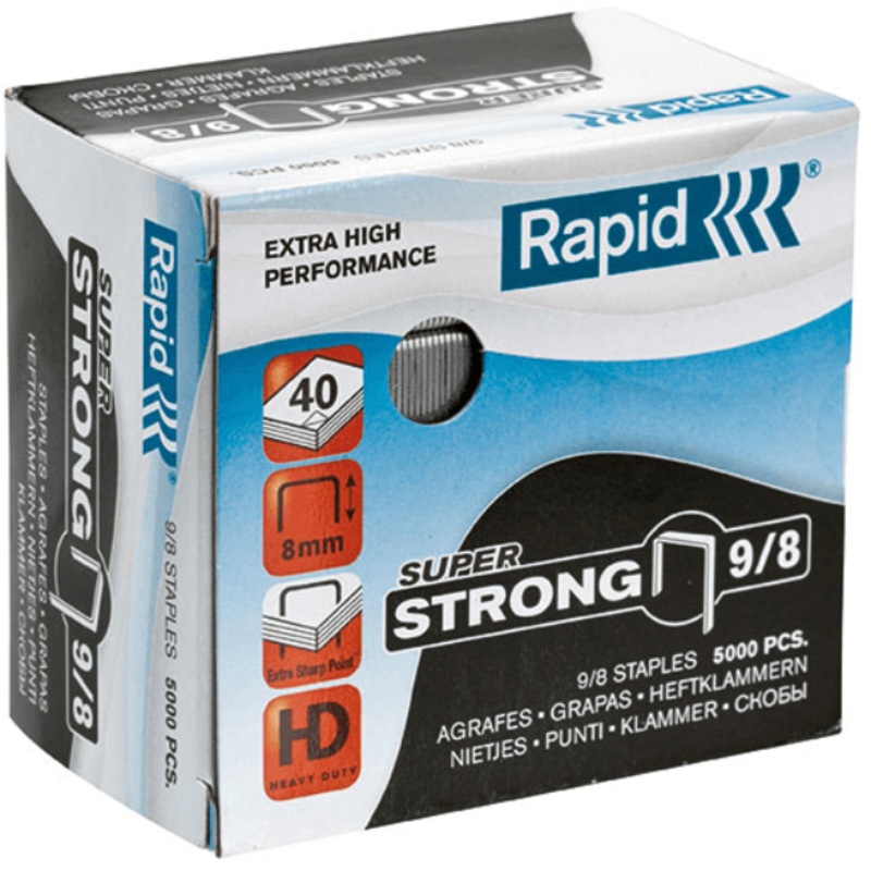 Rapid Super Strong Staples 9/8 Box 5000