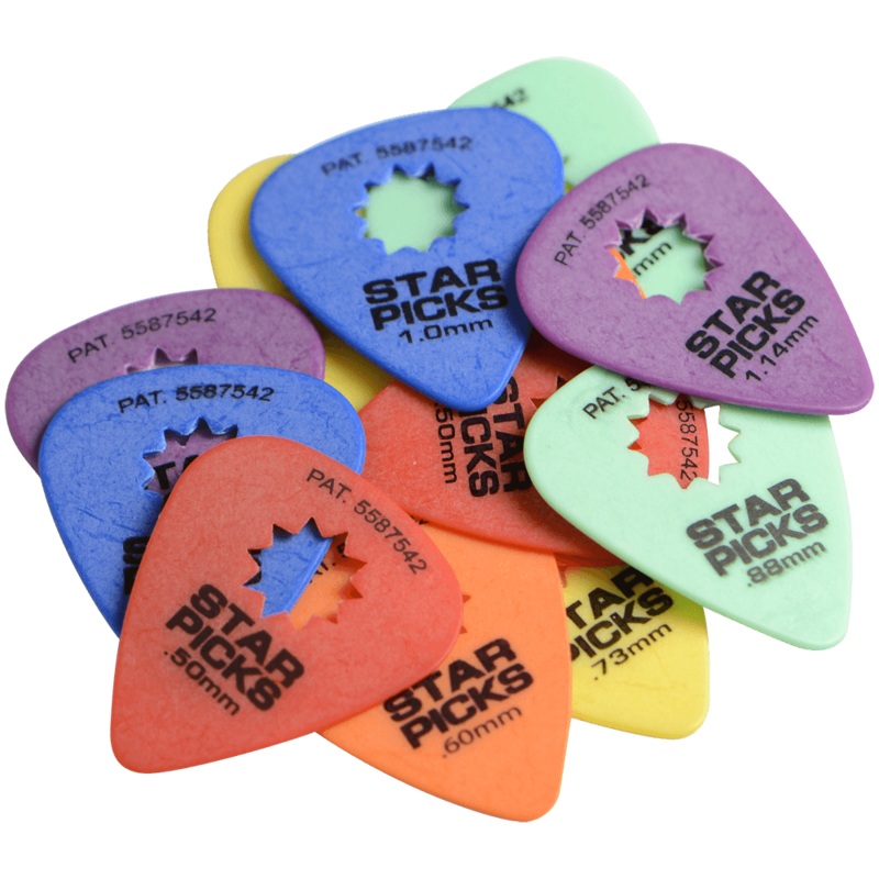 Star Pick Guitar Picks, 12-pack