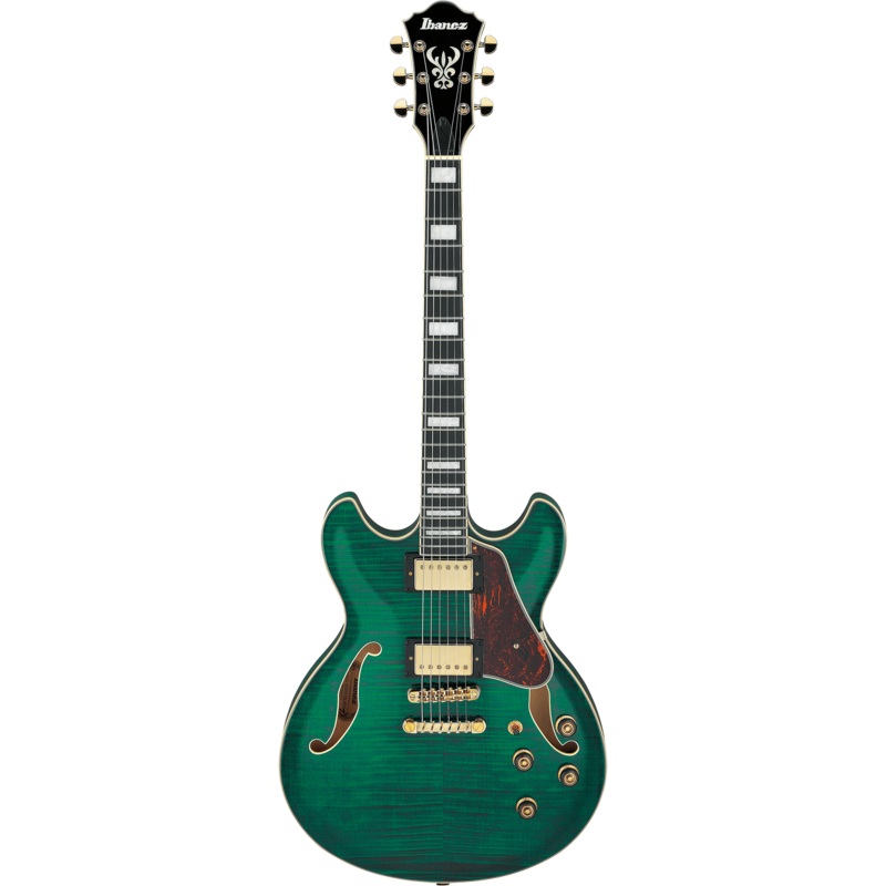 Ibanez AS93FMTMG Artcore Expressionist Semi-Hollow, HH, Super 58 PU, Transparent Moss Green