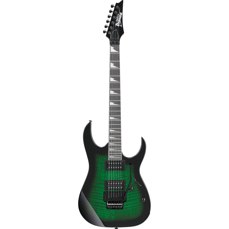 Ibanez GRG320FATEB Gio RG, HH, Infinity PU, w/ Trem, Transparent Emerald Burst