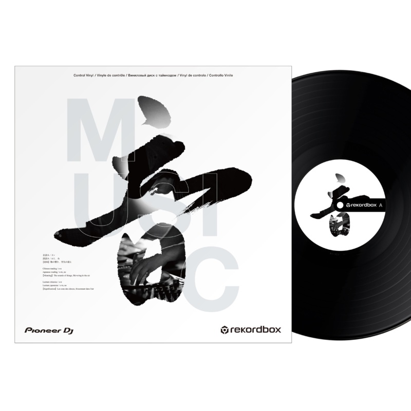 Pioneer RB-VD2-K Control Vinyl for rekordbox, Pair, Kanji Design, Black
