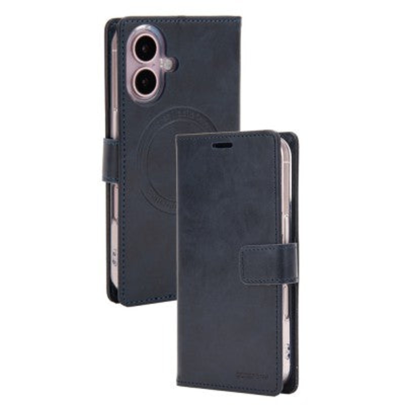Goospery Bluemoon Diary for iPhone 16 Plus - Navy, With Magsafe