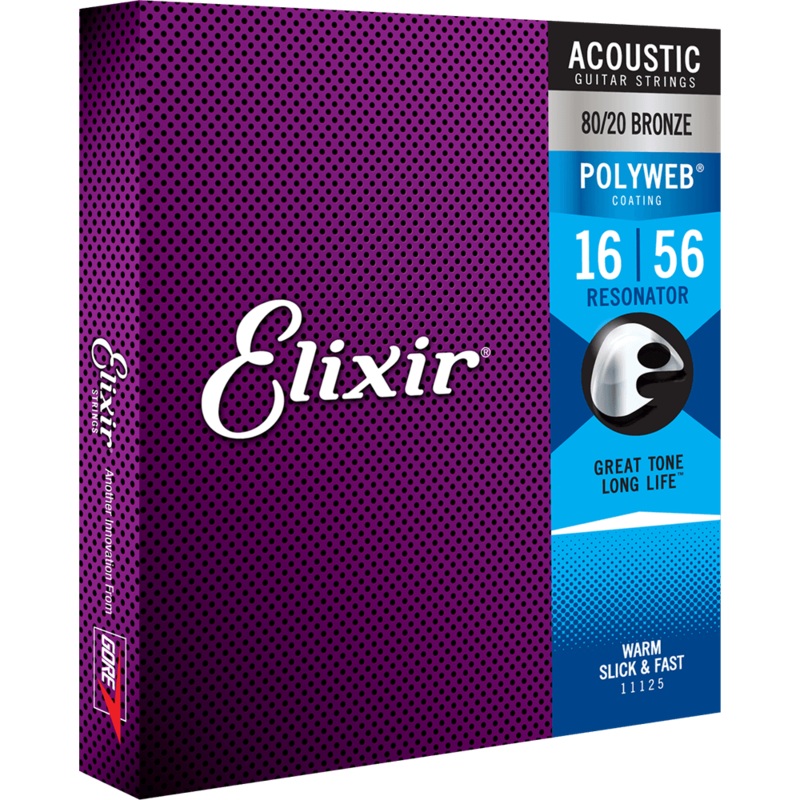 Elixir POLYWEB 80/20 Bronze Acoustic 11125 Resonator .016-.056