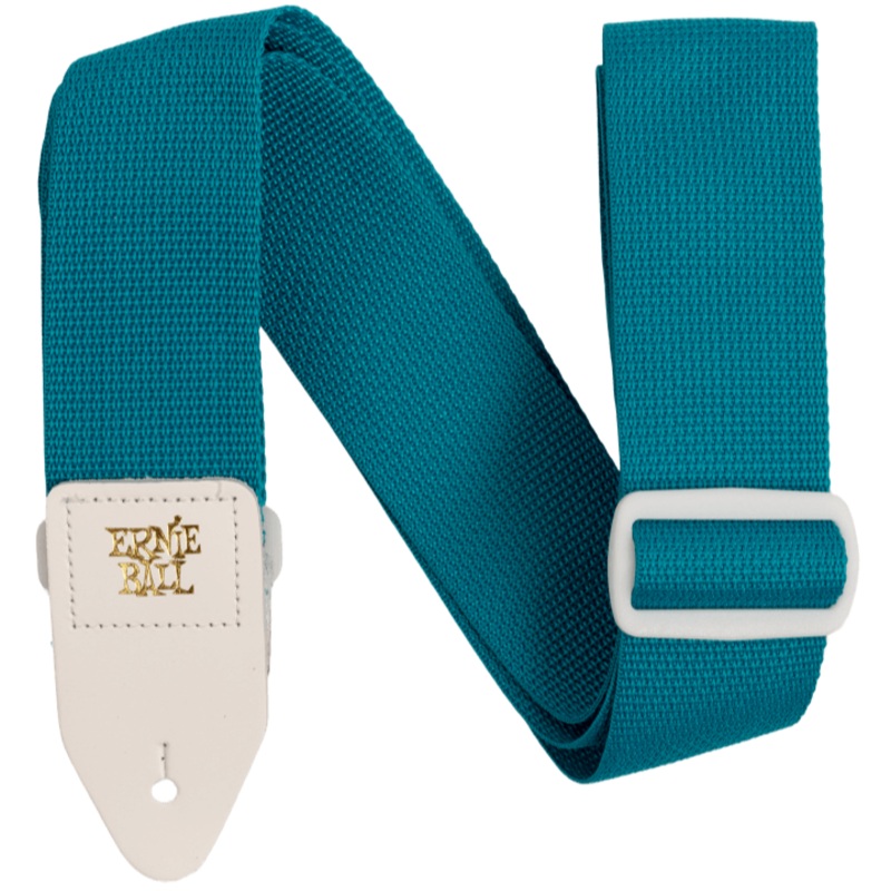 Ernie Ball P05349 Polypro Guitar Strap - Teal & White Ends