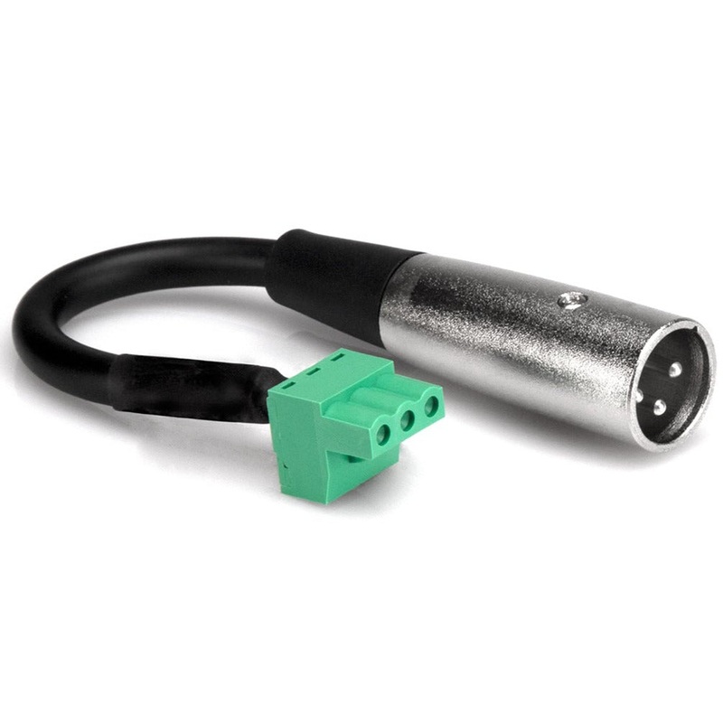 Hosa PHX-206M-BULK Phoenix Adapter, PHX3F to XLR3M, 6 in (Loc:1O)