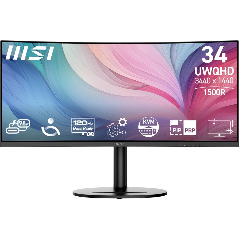 MSI Modern MD342CQP 34" UWQHD 120Hz USB-C 98W Curved Professional Monitor