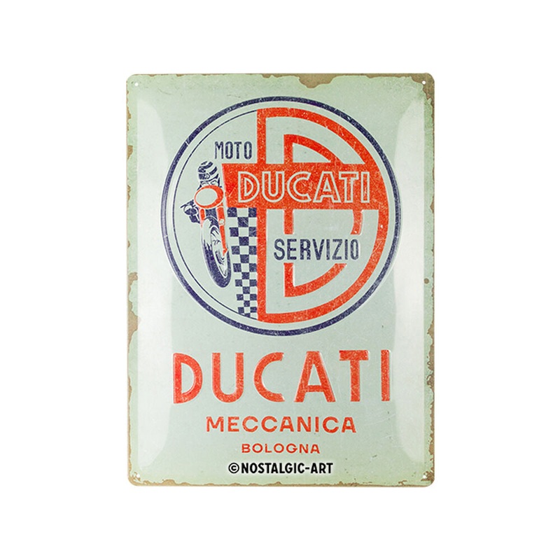 Nostalgic-Art Ducati Moto Servizio Metal Decorative Sign Plaque 30x40x0.5cm