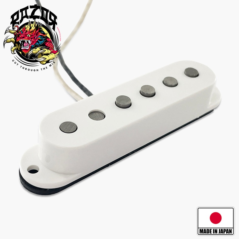 Razor Spmn Super Moon Reverse Middle Pickup For Stratocaster - White