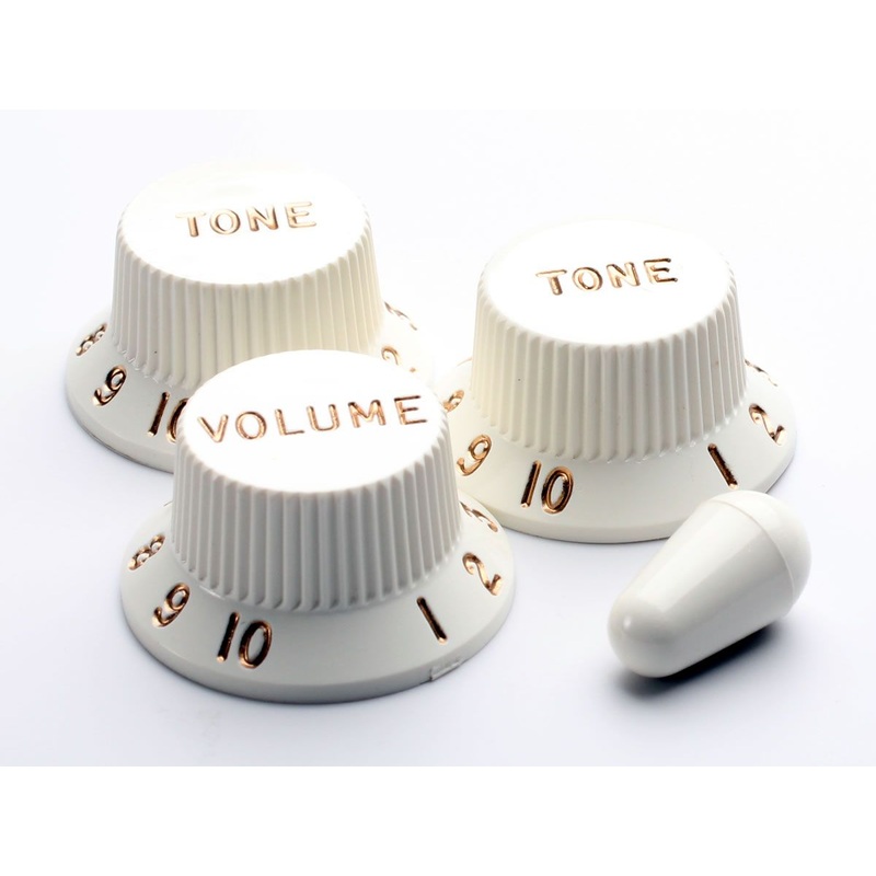 Fender Knob Set, Stratocaster, Parchment