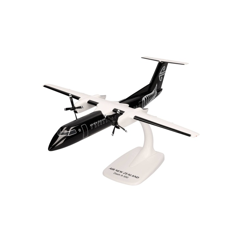 Herpa 1/100 SNAP FIT Air New Zealand DHC-8-300 - All Black Livery ZK-NEM