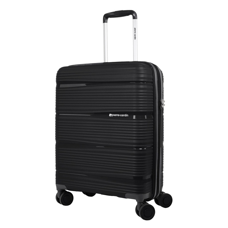 Pierre Cardin Normandy Cabin 55L Hard Shell Case Suitcase Travel Luggage Black