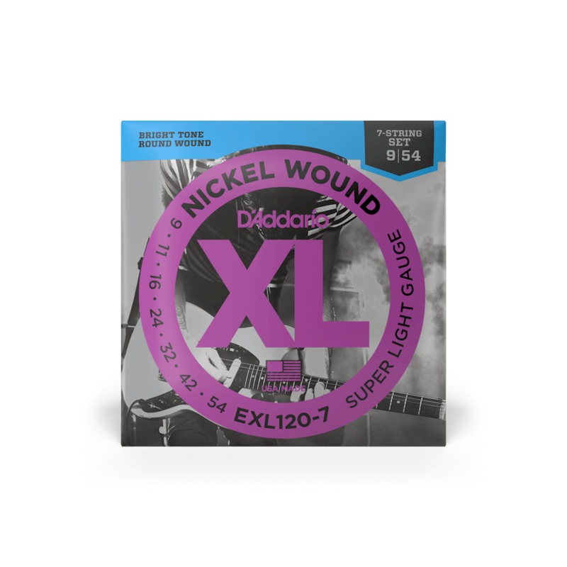 D'Addario EXL120-7 Nickel Wound Super Light 09-54 7 String