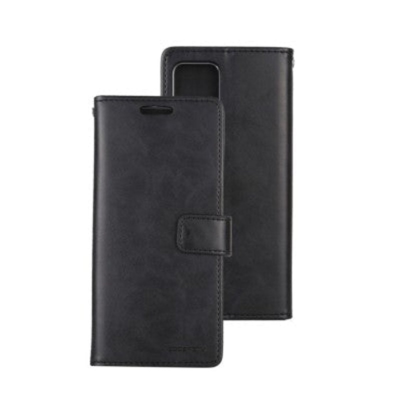 Goospery Bluemoon Diary Case for iPhone 16e with MagSafe (Black)
