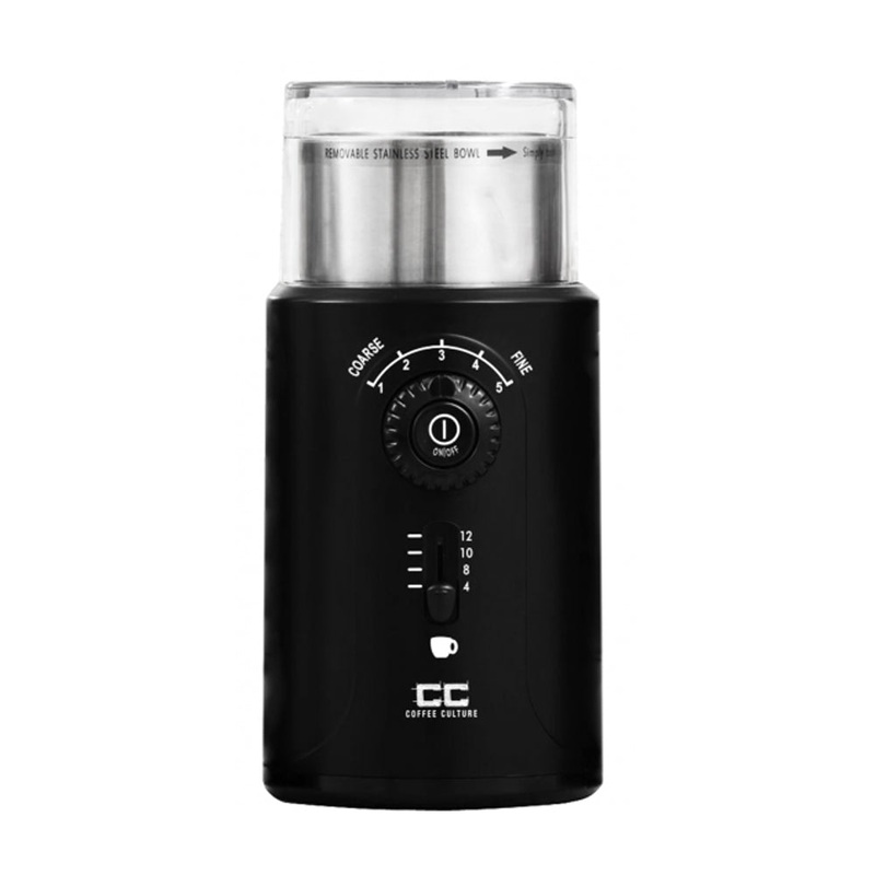 Coffee Culture 200W/24cm Electric 12-Cup Coffee Grinder/Grinding Machine (Black)