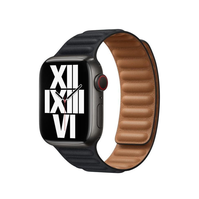Hoco Apple Watch Leather Magnetic Link Band 42-49 mm (Black)