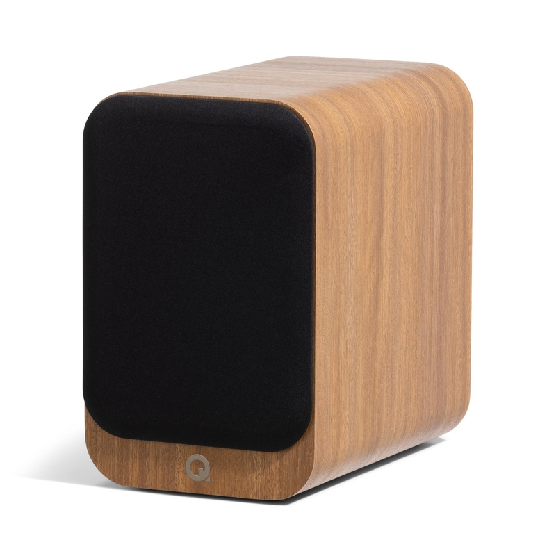 Q Acoustics 3020c Standmount Speakers Pin Oak Pair