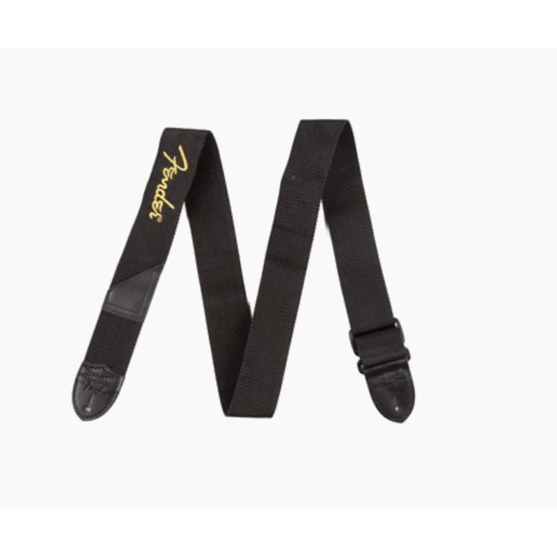 FENDER POLY LOGO GUITAR STRAP BLACK AND YELLOW