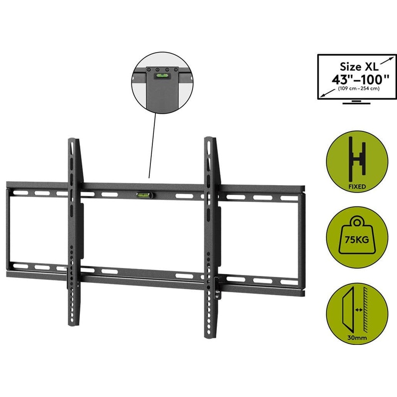 Goobay Fixed TV Mount Wall 43"-100" (Black)