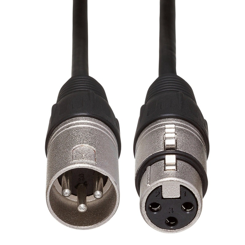 Hosa DMX-3100 DMX512 Cable, XLR3M to XLR3F, 24 AWG X 2 OFC, 110-ohm Cable, 100 ft