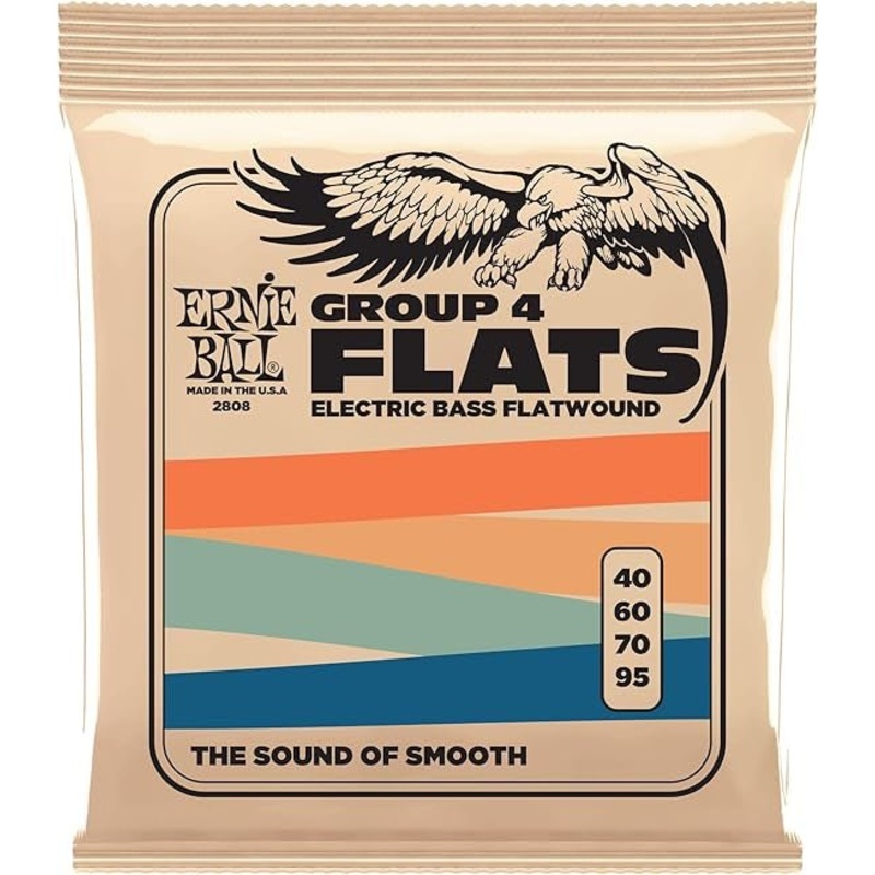 ERNIE BALL FLATWOUND GROUP IV 2808 ELECTRIC BASS STRINGS - 40-95 GAUGE