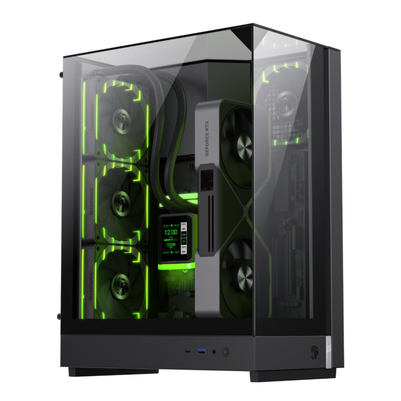GameMax T20 BK Micro-ATX Compact Gaming Case (Black)