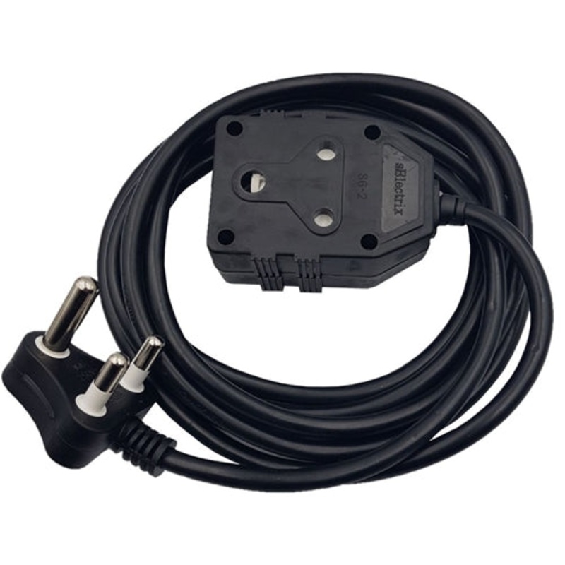 Cable -3M Heavy Duty 16A Extension Electrical Lead Cord Black