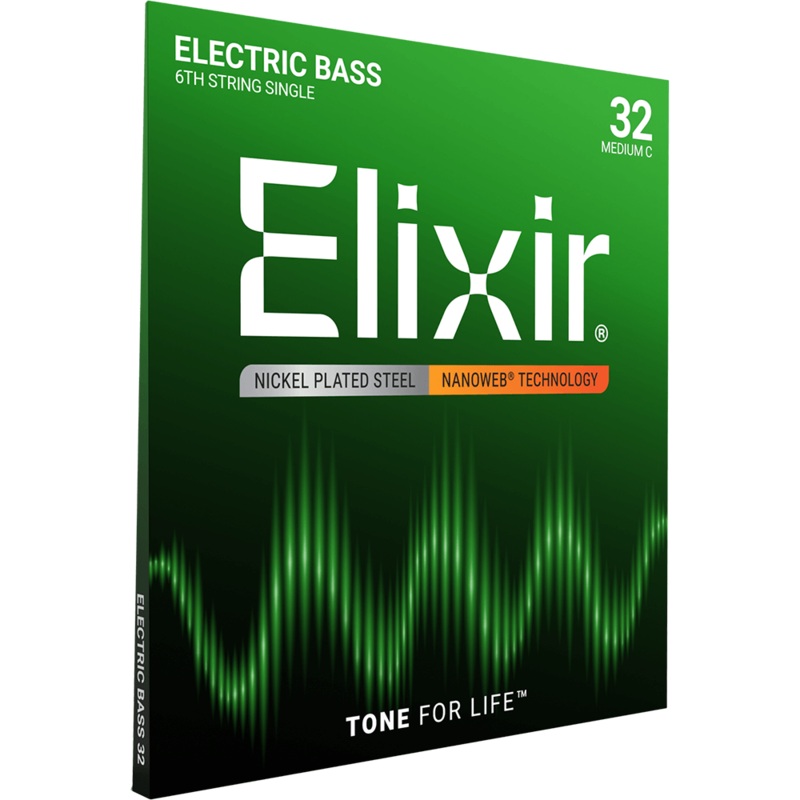 Elixir NANOWEB Nickel 6th Bass String 15332 Long Scale, Medium .032