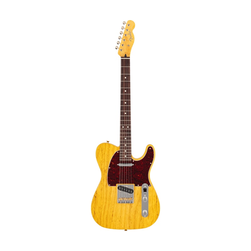Fender MIJ Limited Telecaster Electric Guitar, RW FB, Raw Ash Vintage Natural