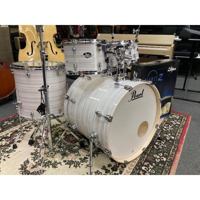 Pearl Export EXX Fusion plus Slipstream White w/ zildjian cymbals + Bonus 8" Tom