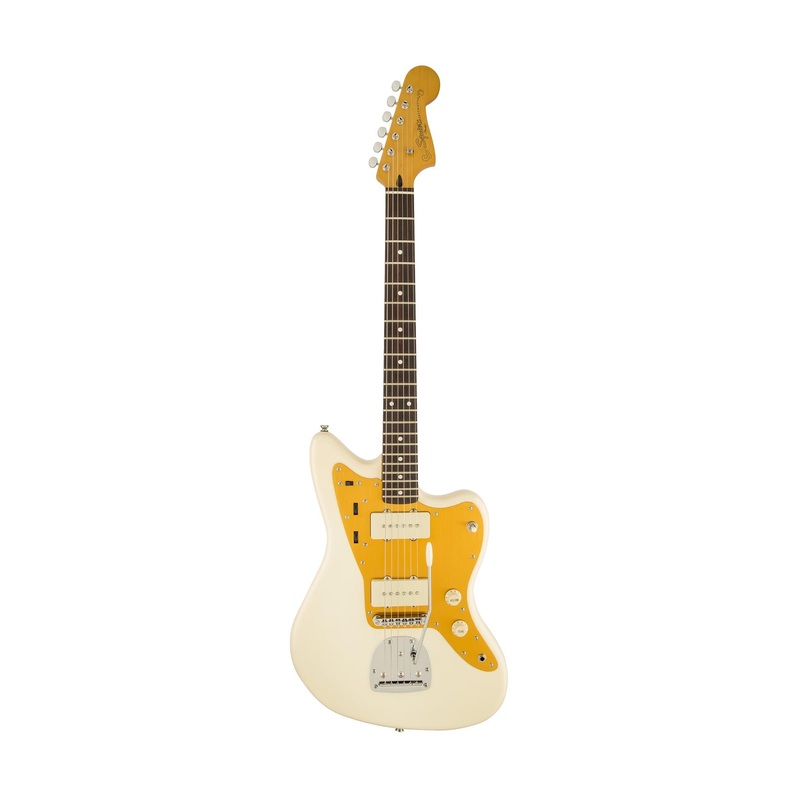 Squier J Mascis Signature Jazzmaster Electric Guitar, Laurel FB, Vintage White