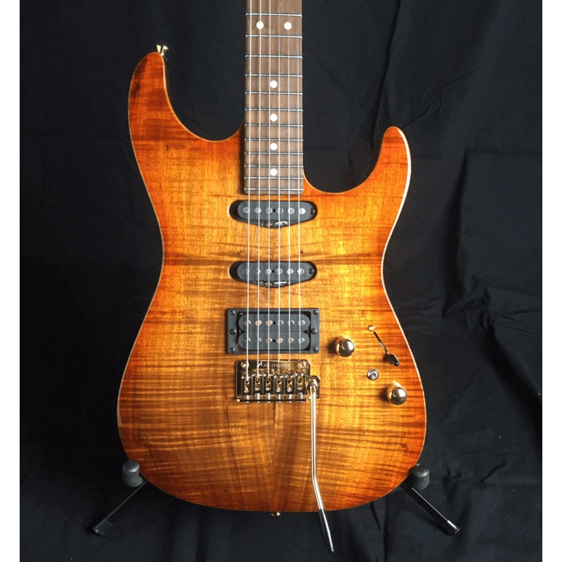 Tom Anderson Drop Top Hollow Shorty Honey Shaded Koa