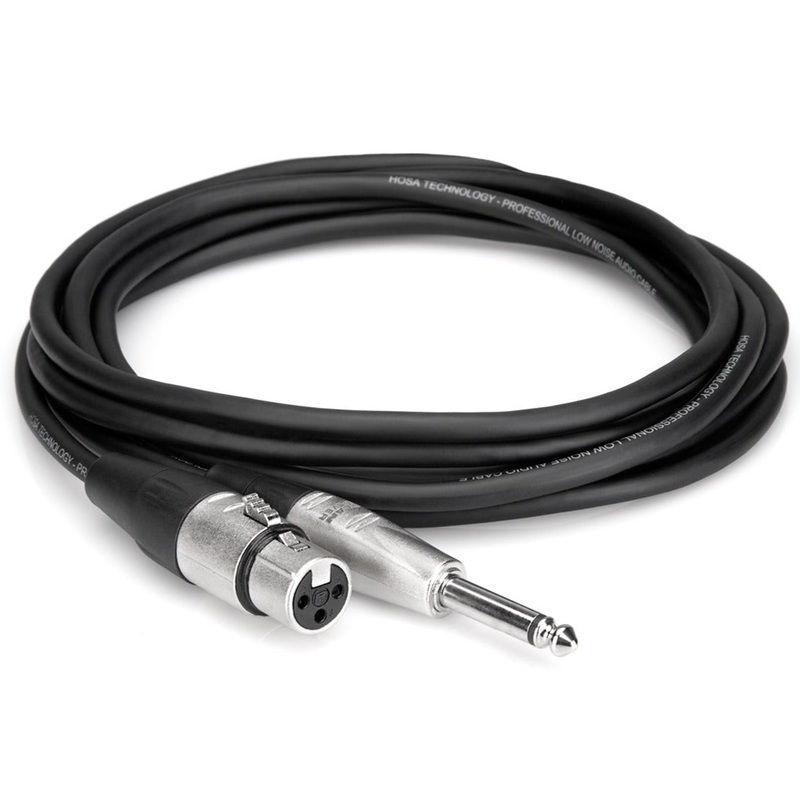Hosa HXP-010 Pro Unbalanced Interconnect, REAN XLR3F to 1/4 in TS, 10 ft (Loc:2A)
