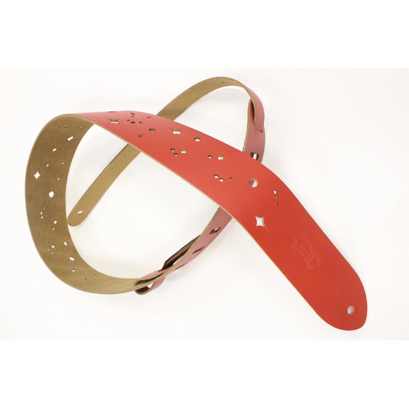 Levy's M12GSC-RED Leather Guitar Strap *Free Shipping in the US*