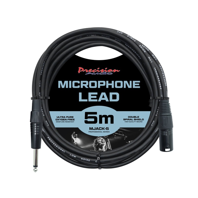 Precision Audio 1/4" to XLR Studio Stage Microphone Lead 5m MJACK5