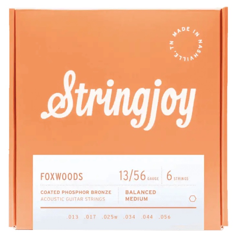 Stringjoy Foxwoods Medium (13-56) Coated Phosphor Bronze Acoustic Strings