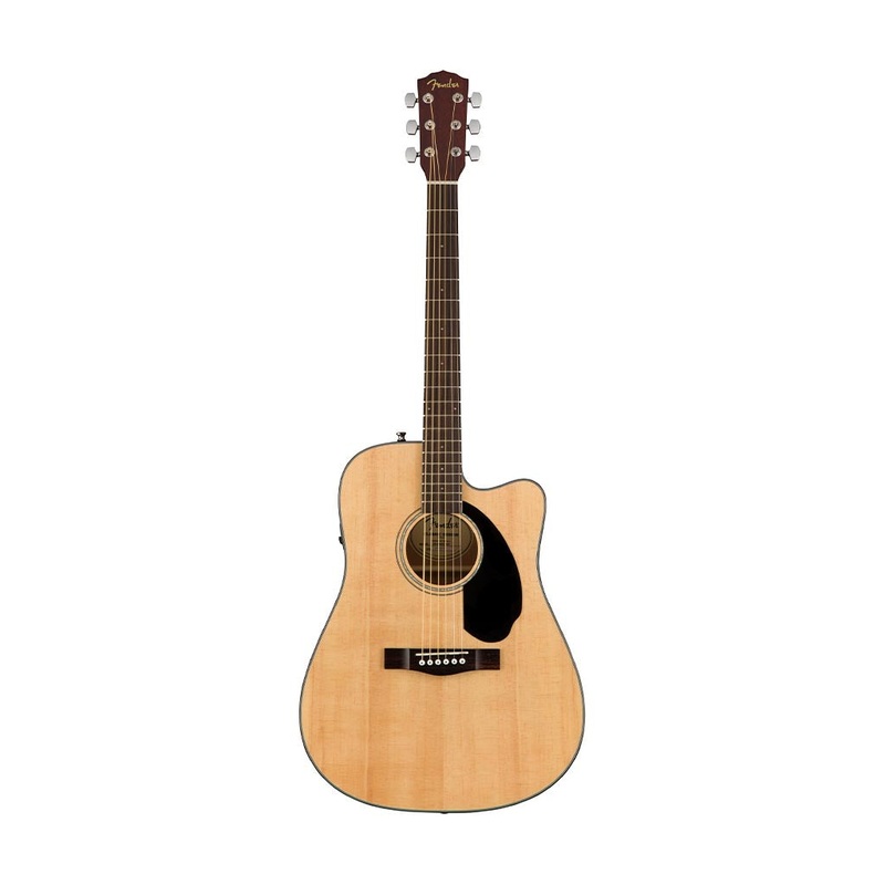 Fender CD-60SCE Dreadnought Acoustic Guitar, Walnut FB, Natural (B-Stock)