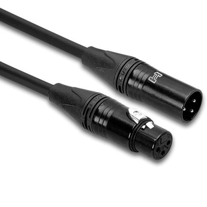 Hosa CMK-015AU Edge Microphone Cable, Neutrik XLR3F to XLR3M, 15 ft (Loc:3D)