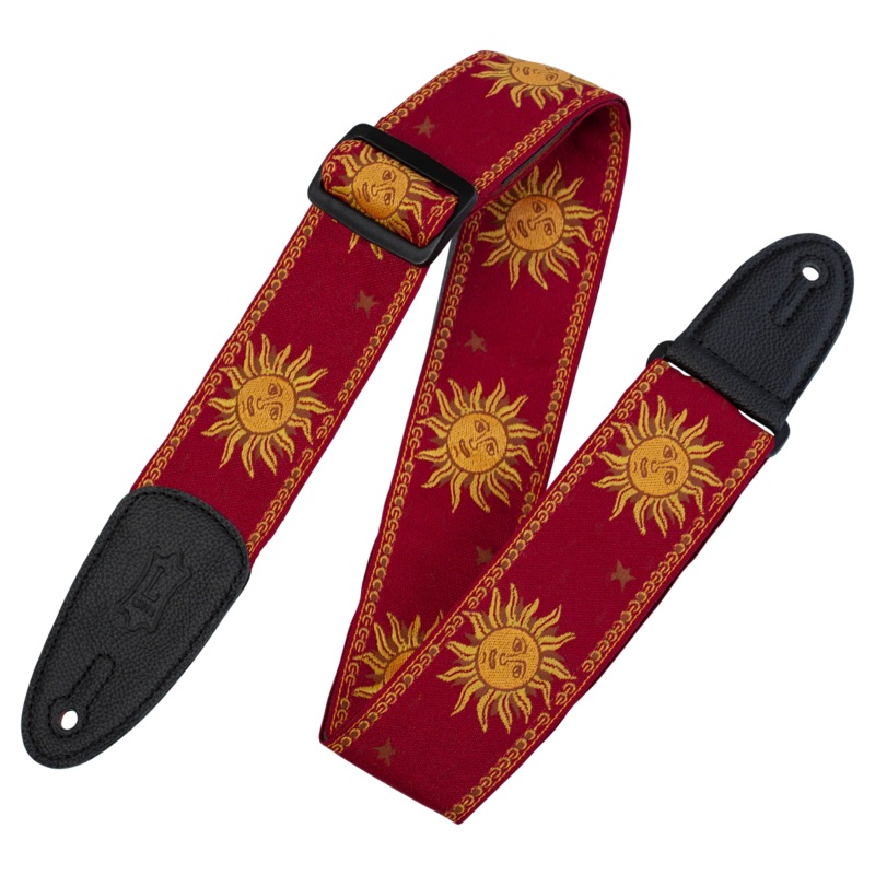 Levy's Sun Motif Series MPJG-SUN-RED Guitar Strap *Free Shipping in the USA*