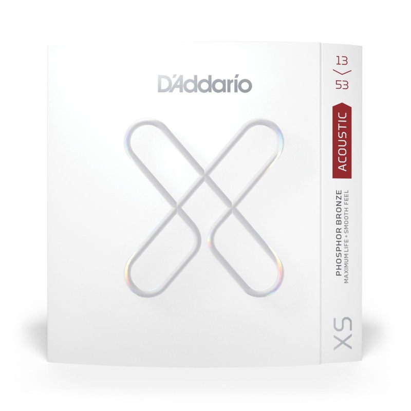D'Addario XS Coated Phosphor Bronze Acoustic Guitar Strings - 13-53 Hybrid Light