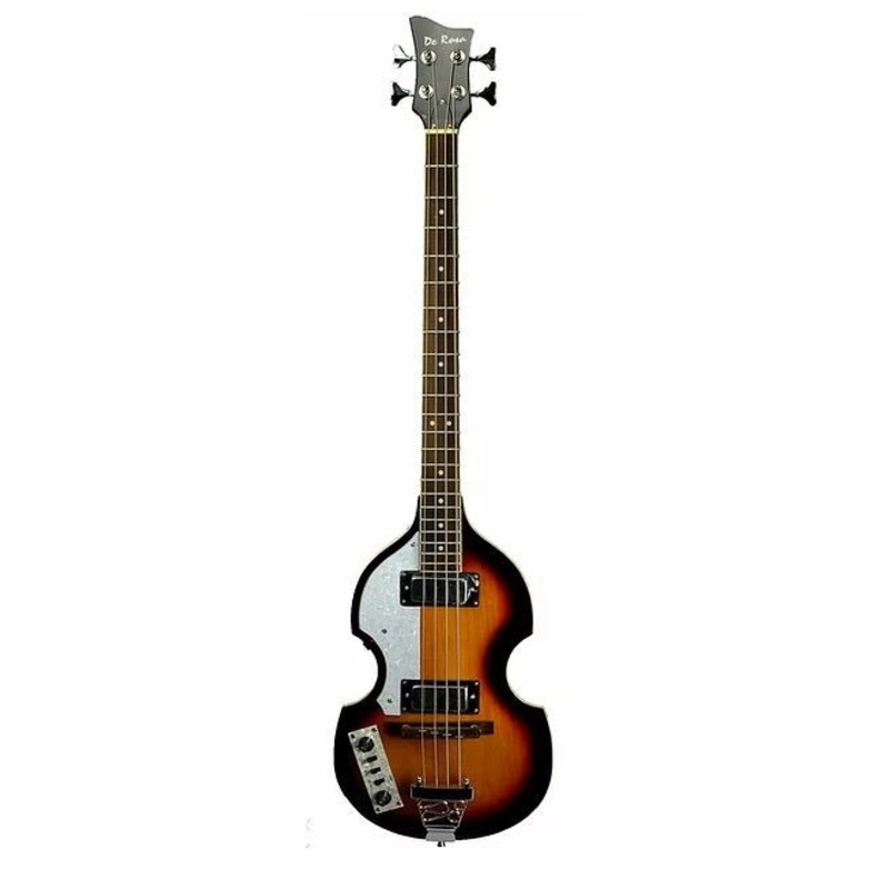 De Rosa USA Hollow Body Electric Violin Bass Guitar Left Handed
