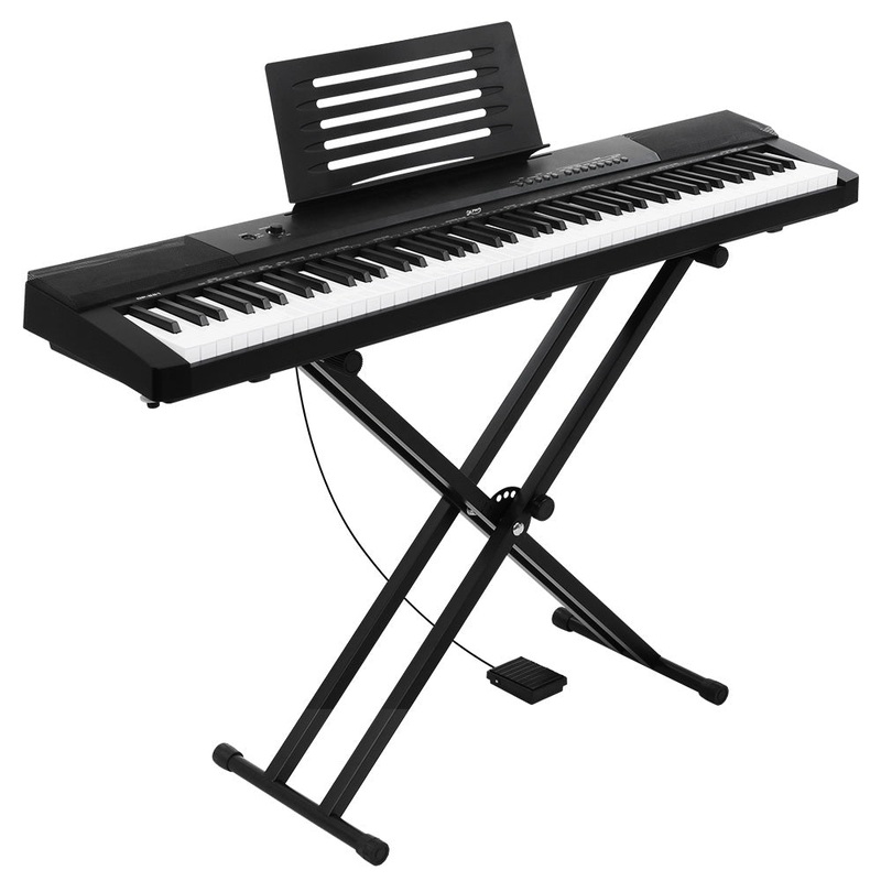 Alpha 88 Keys Electronic Piano Keyboard Digital Electric with Stand Sustain Pedal