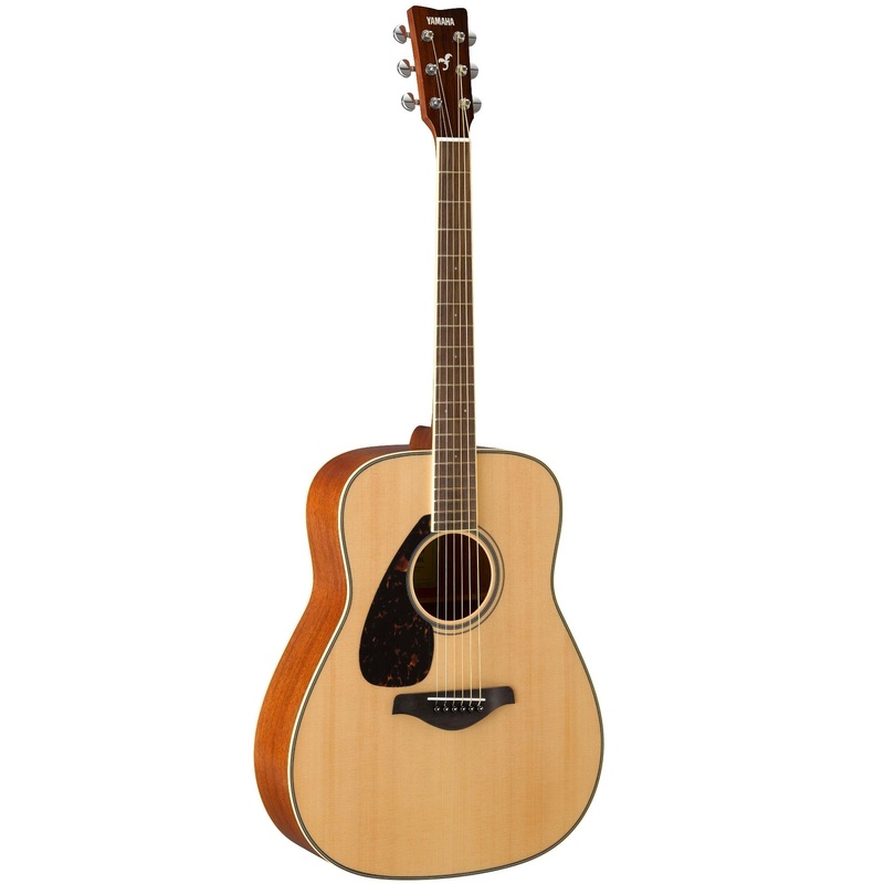 Yamaha FG820-L Left-Handed Solid Spruce Top Acoustic Guitar Mahogany - Natural